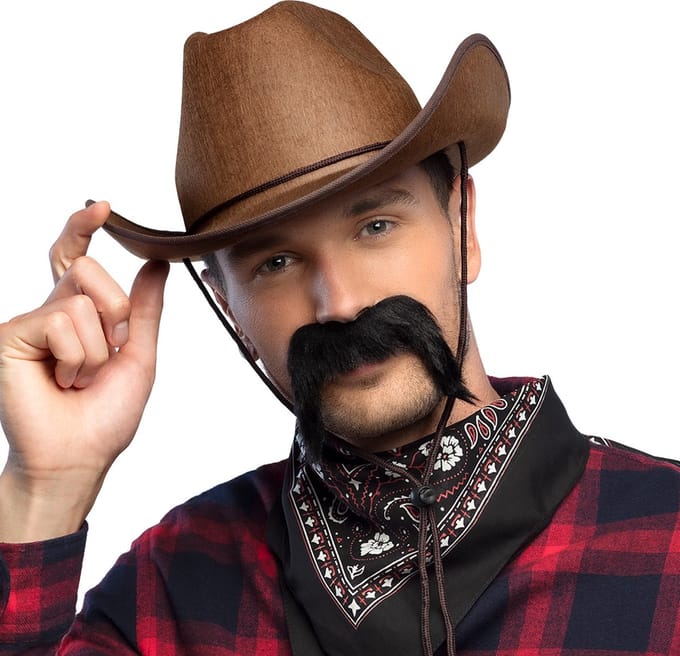 Boland - Snor Gringo - Volwassenen - Mannen - Cowboy - Cowboy - Indiaan