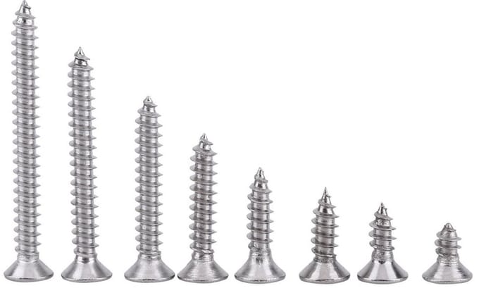 200 stuks RVS M3 Zelftappende Schroeven Assortiment met Pan, Plat en Truss Hoofd voor Diverse Toepassingen