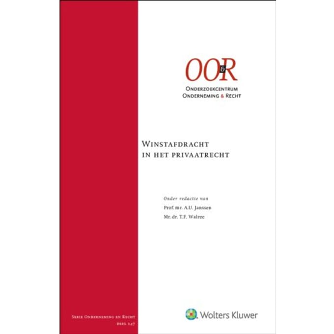 Winstafdracht In Het Privaatrecht - Onderneming En Recht