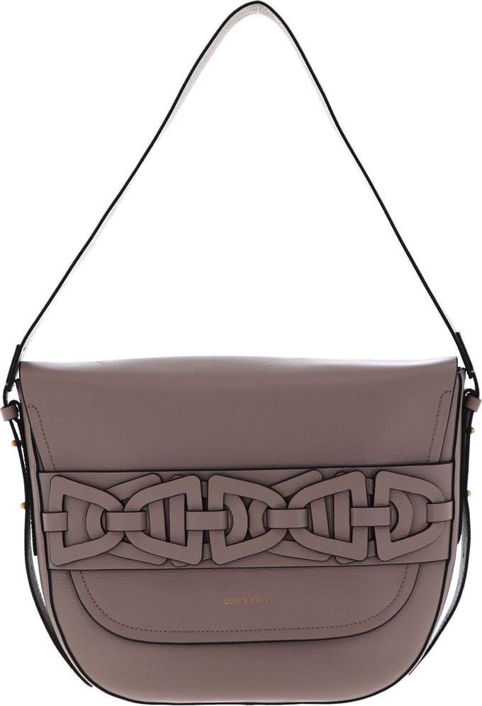COCCINELLE Leren Schoudertas Avondtas Gitane Crossbody Bag Powder Pink Beige