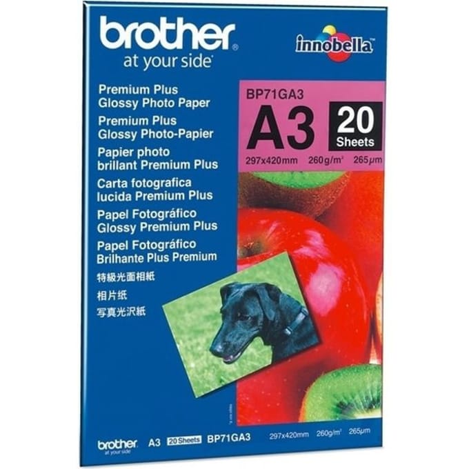 Fotopapier Brother BP-71 A3 260gr glänzend 20 Blatt