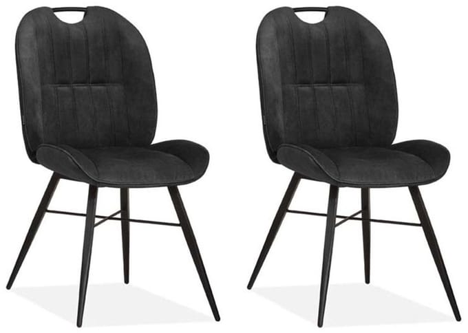 MX Sofa - Eetkamerstoel Austin - Antraciet (set van 2 stoelen)
