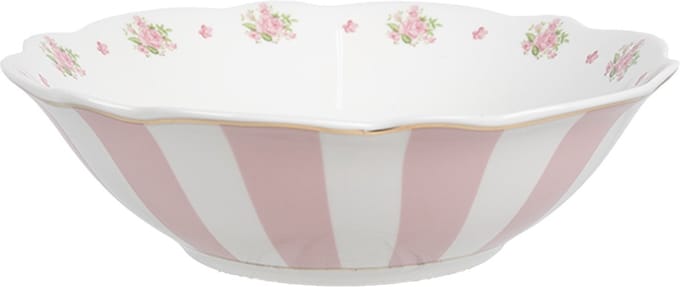 Clayre & Eef Soepkom 350 ml Roze Wit Porselein Roosjes
