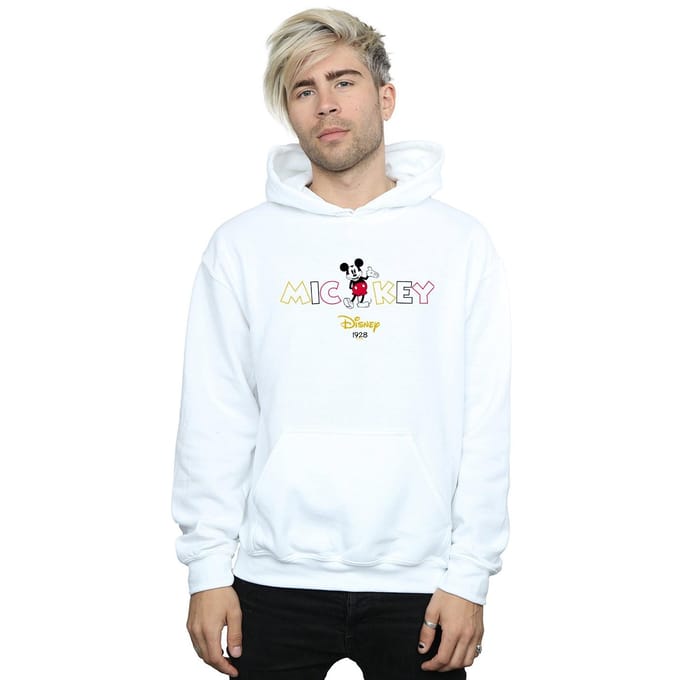 Disney Heren Mickey Mouse 1928 Hoodie (Wit)