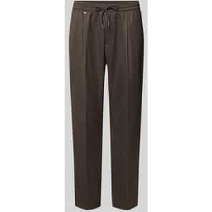 Loose fit stoffen broek van een mix van linnen en viscose, model 'NEIL'