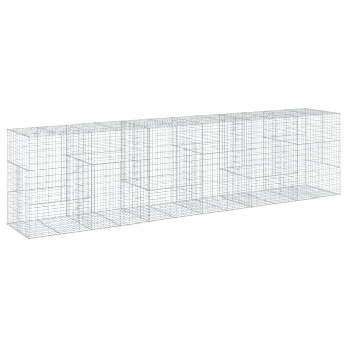 vidaXL - Schanskorf - 600x100x150 - cm - gegalvaniseerd - ijzer - zilverkleurig