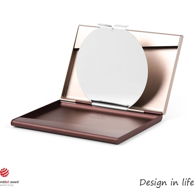 Lexon Design Fine visitekaarthouder Met Spiegel - Soft Gold - LD128D
