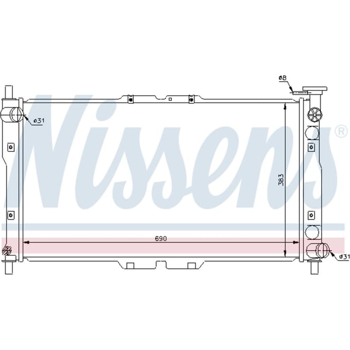Radiator, motorkoeling NISSENS 66656