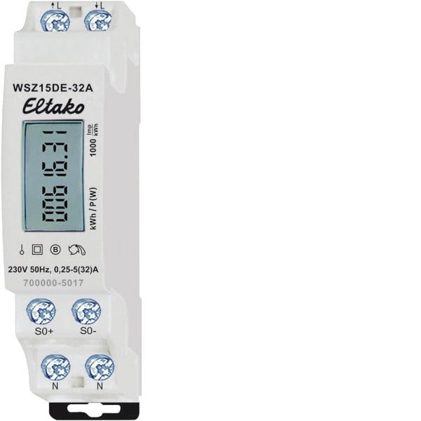 Eltako WSZ15DE-32A 28032615 kWh-meter 1-fase Digitaal 32 A Conform MID: Nee Piece 1 stuk(s)