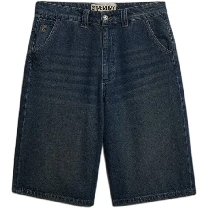 Superdry - Oversized Washed Denim Shorts - Heren - Jeans shorts