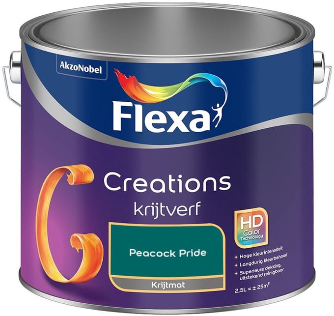 Flexa - Creations Muurverf Krijt - Peacock Pride - Mengverf - 2,5 L