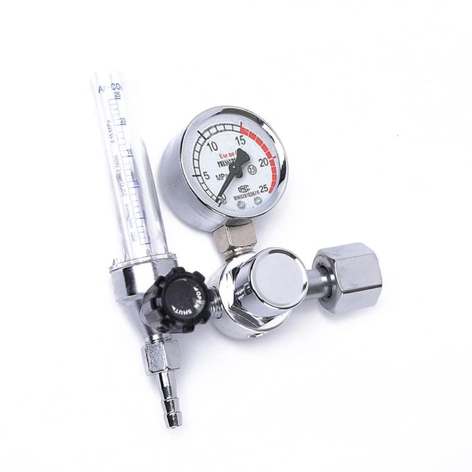 0-25Mpa Argon Regulator CO2 Mig Tig Flowmeter Gasregelaars Flowmeter Lassen Lasmeter Druk veelkleurig