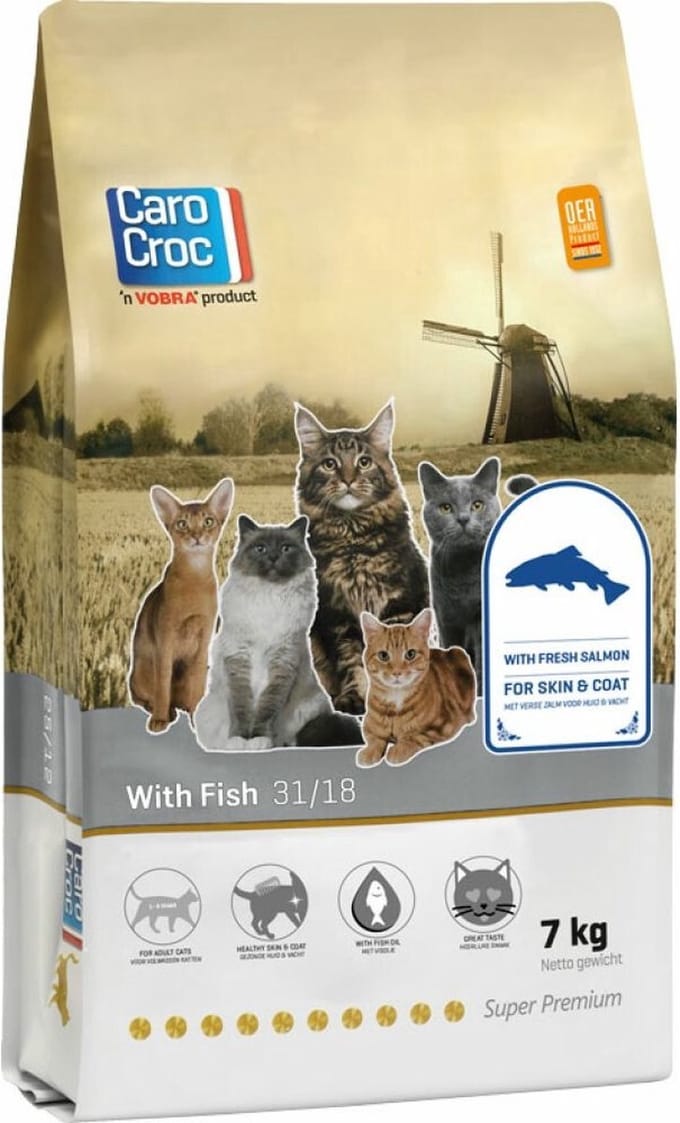 Carocroc - Vis 7 kg met extra catessy stick