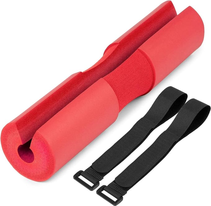Barbell Kussen - Halter Pad Nek - Oefeningen Uitvoeren - Extra Dik Schuim - 44.2 cm - Rood