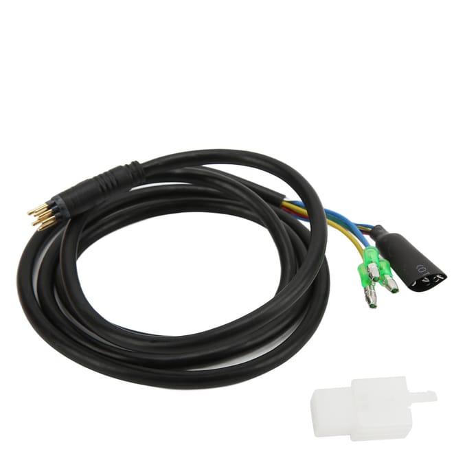 Câble d'extension de conversion de moteur 9 broches 130 cm Vélo électrique Câble d'extension avec connecteur mâle étanche black