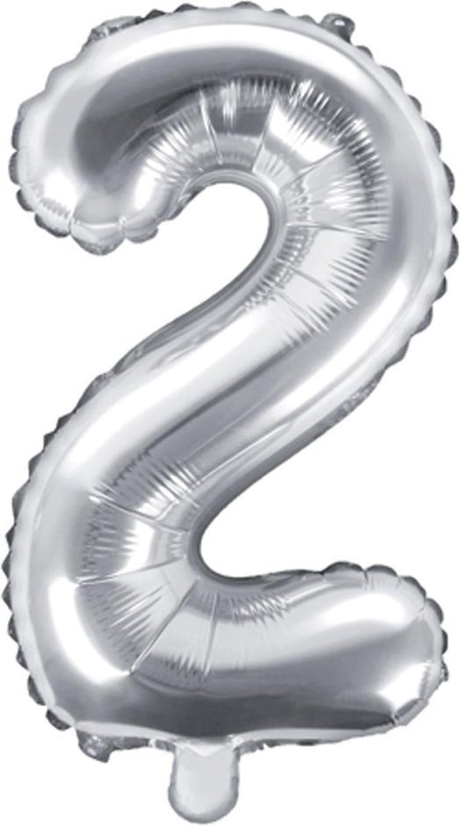Cijfer 2 (35 cm) - Zilver