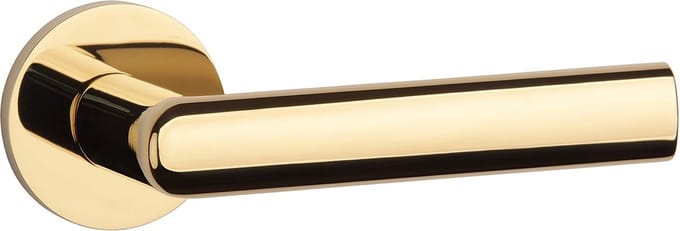 Massieve Aprile deurklinken SILENA Goud PVD  Ø 53x7 mm per paar