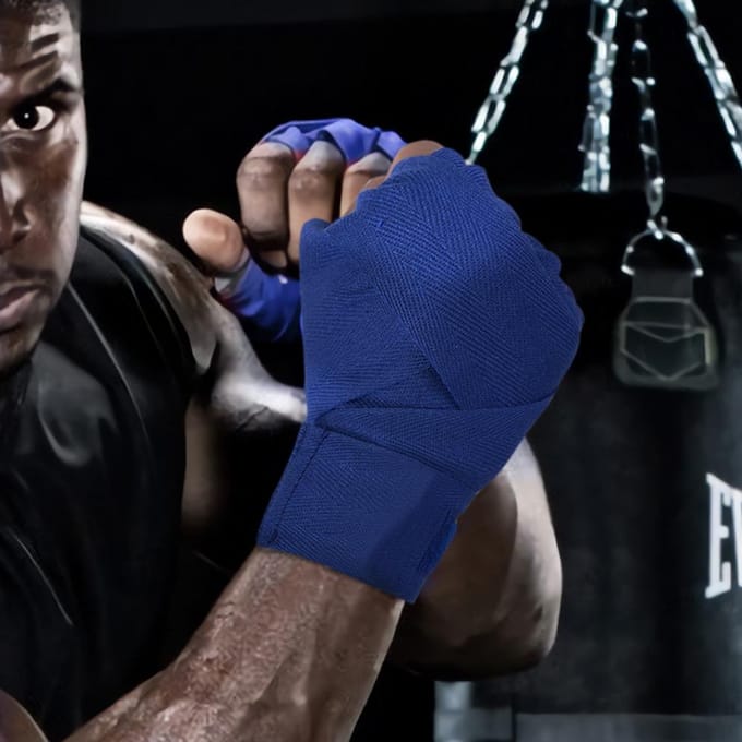 Boksbandage, boksbandages, zachte kickboksen voor boksen zwart