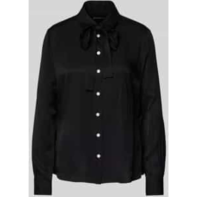Overhemdblouse van viscose met strikdetail