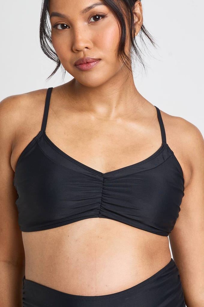 boohoo Dames Zwangerschaps Bikini Top Met Rimpeling | Zwart | Maat: 36