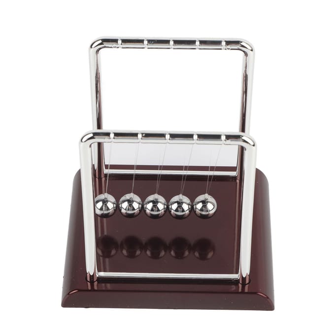 Vierkante Vorm Balans Slingerbal Speelgoed Huis Kantoor Bureau Tafel Ornament Cadeau (L) white