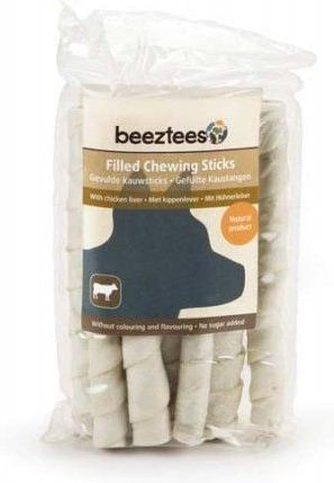 Beeztees Gevulde Kauwsticks Kippenlever 8 stuks