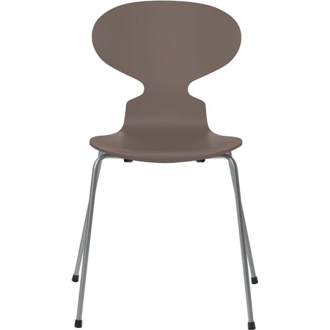 Fritz Hansen Ant Stoel - gelakt - deep clay - zilvergrijs