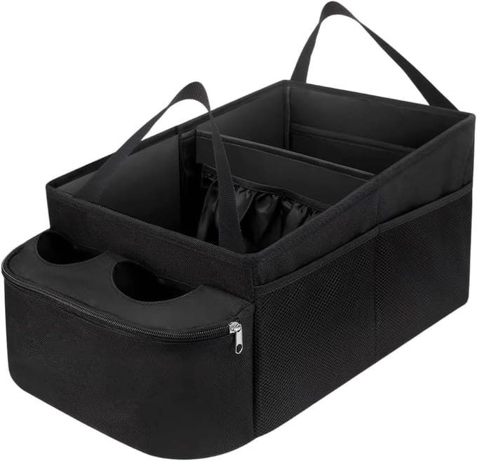 Famanu – Kofferbak organizer van pu, multifunctionele opbergdoos met antislip bodem en grote capaciteit