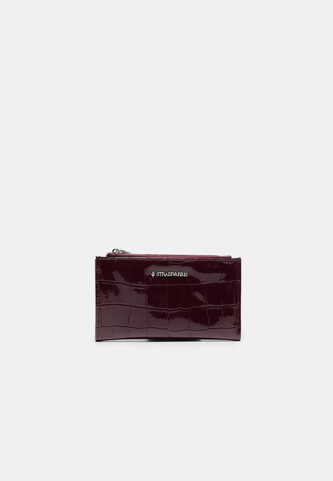 Stradivarius Basic portemonnee met rits  Granaat OS