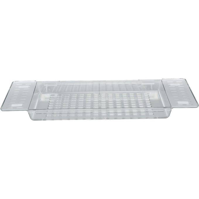 Badkuiptafel met uitschuifbare, afwaterende, grote capaciteit, waterdichte badplank voor de badkamer transparant