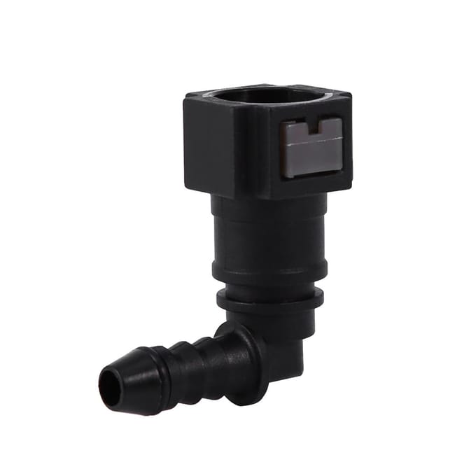 Brandstofslang Snelkoppeling Connector Motorfiets Slangkoppeling Binnendiameter 6mm Elleboog black