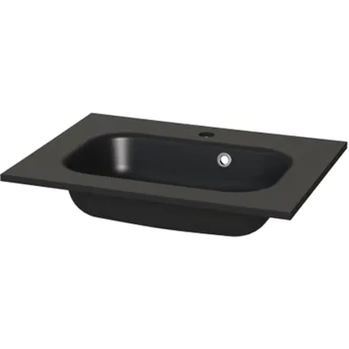 Tiger Enkele Wastafel S-line - Polybeton - Ovaal - Mat Zwart - 60cm