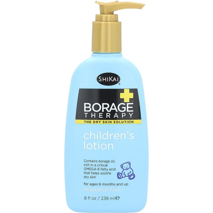 Borage Therapy, Kinderlotion, 6+ Maanden, Parfumvrij, 238 ml (8 fl oz) white