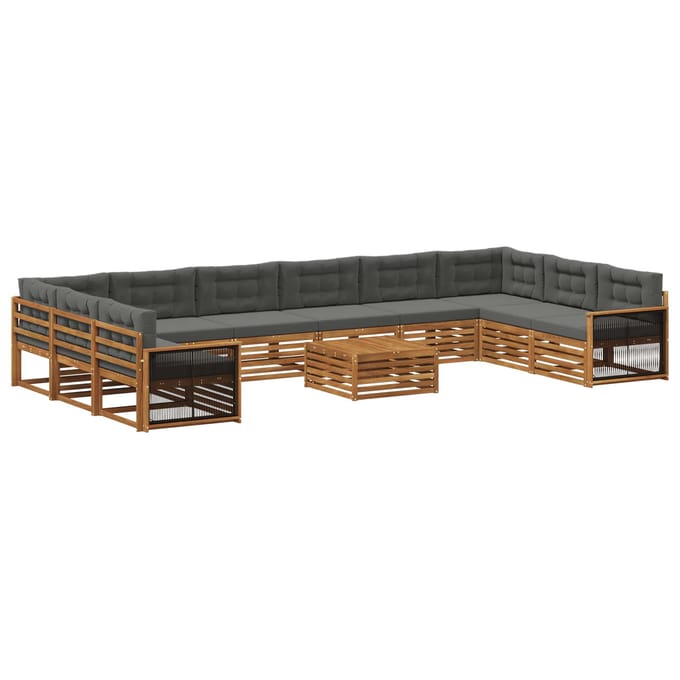 vidaXL - Sofa-Sets - 11 - st - Massief - Acacia - Hout