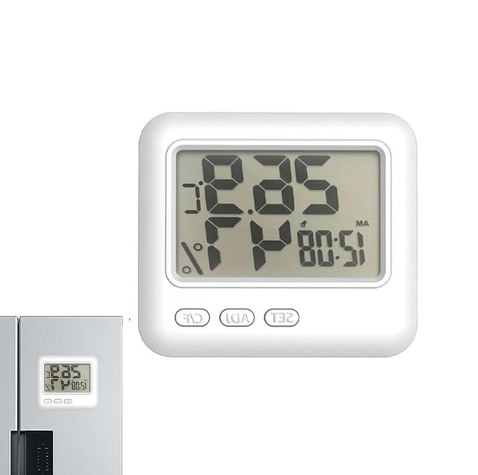 Thermo-hygrometer Binnen - Temperatuurmeter Vochtigheid - Klimaat Bewaken - Groot LCD Scherm - 8.4 cm - Wit