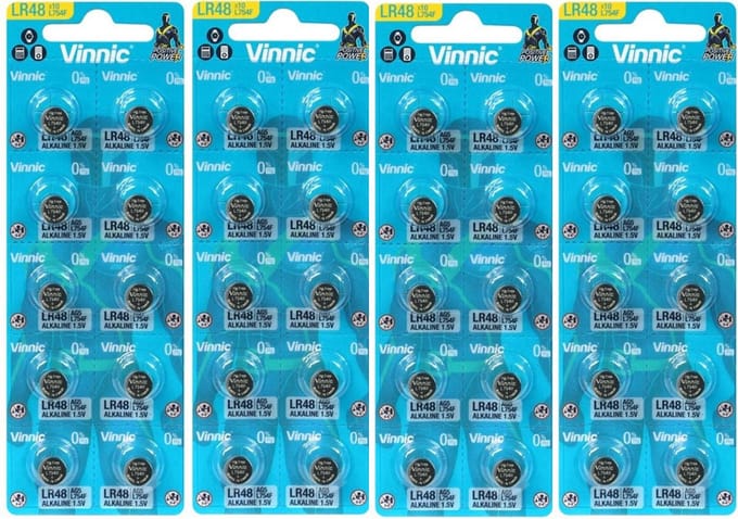 Alkaline mini knoopbatterij Vinnic G5 / LR48 / AG5 Alkaline Knoopcel Batterij 40 Stuks