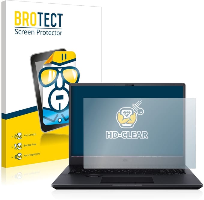 BROTECT - Screenprotector voor ASUS ProArt StudioBook Pro 16 OLED - Folie Beschermfolie transparant