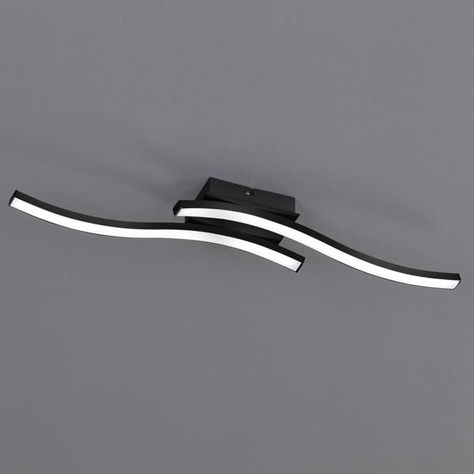 REALITY ROUTE - Plafondlamp - Zwart mat - incl. 2x SMD 5W