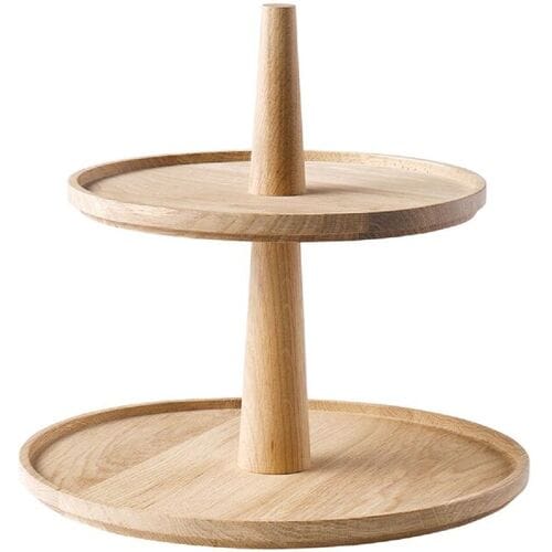 GGM Gastro Etagère - VALO - 2-stufig - Rund - Eichenholz - Höhe: 280mm