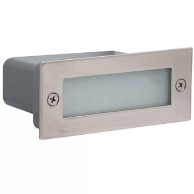 Applique murale LED - HOROZ ELECTRIC - Rectangulaire - 1.2W - IP54 - Aluminium, Acier inoxydable gris