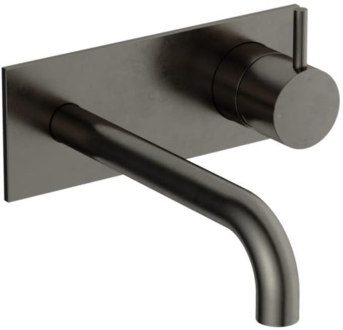 Hotbath Cobber CB106EXT18 afbouwdeel inbouw wastafelkraan met achterplaat en 18cm uitloop verouderd ijzer