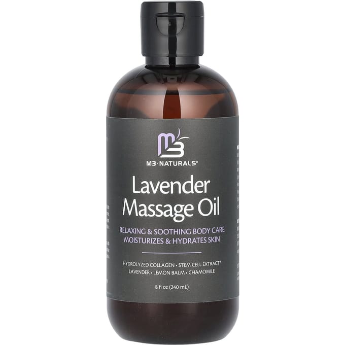 M3 Naturals, Huile de massage à la lavande, 237 ml (240ml) gray