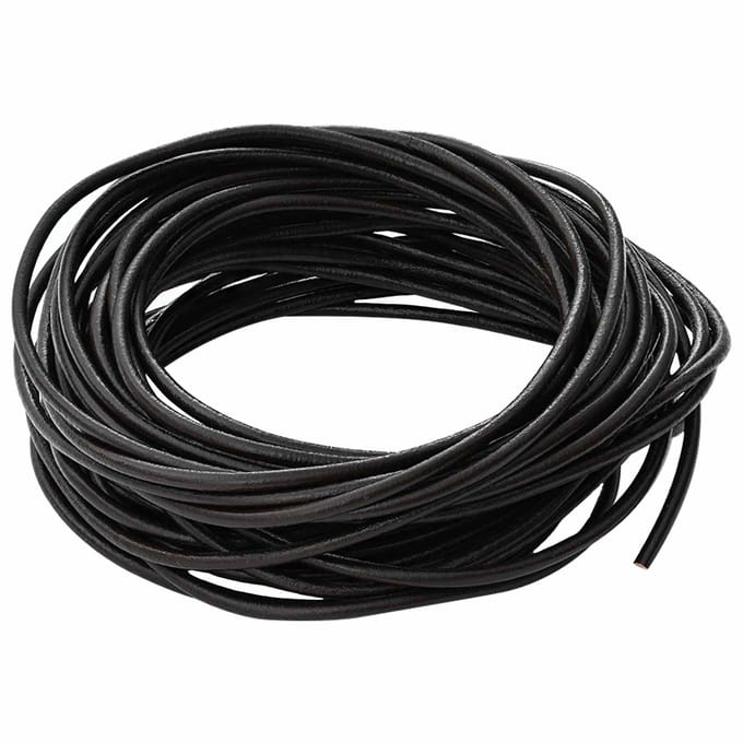 vidaXL - Leren - Koord - 1 - Donkerbruin - Ø3 - mm - x - 10 - m - Leer