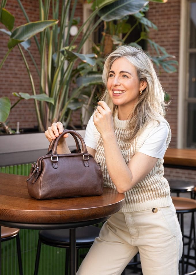 Berba | Lucca | Crossbody tas | Handtas | Dames | Bruin | Leer