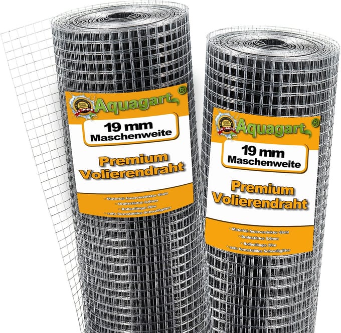 20m x 1m volièredraad, draadgaas, gelast draadgaas, draadnet, draadhek