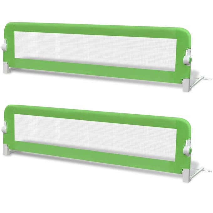 vidaXL Kinderbedhekjes 2 st 150x42 cm groen