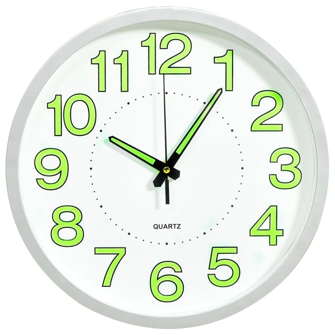 vidaXL - Wandklok - lichtgevend - 30 - cm - wit