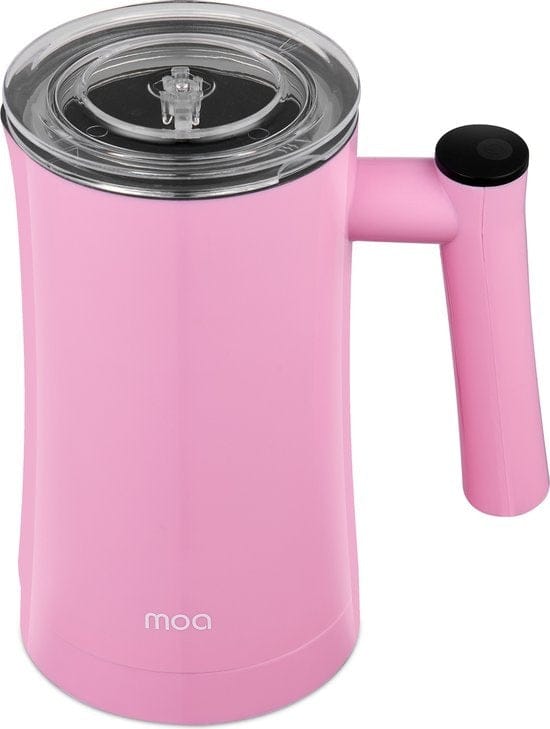 MOA Elektrische Melkopschuimer - 3-in-1 - Handige Melkschuimer - 330 ML - Voor Cappuccino - Melkklopper - Roze