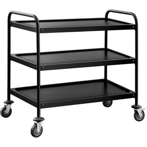 GGM Gastro Servierwagen - 1000x600mm - mit 3 Abstellflächen - Schwarz