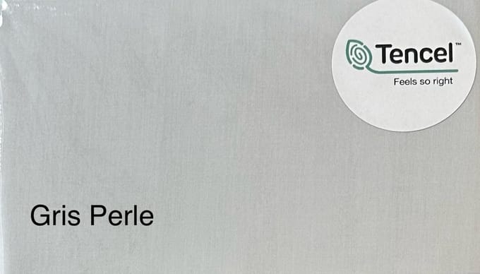 Hoeslaken Tencel - Katoen 180x200 kleur gris perle